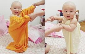 小孩穿成人的衣服视频